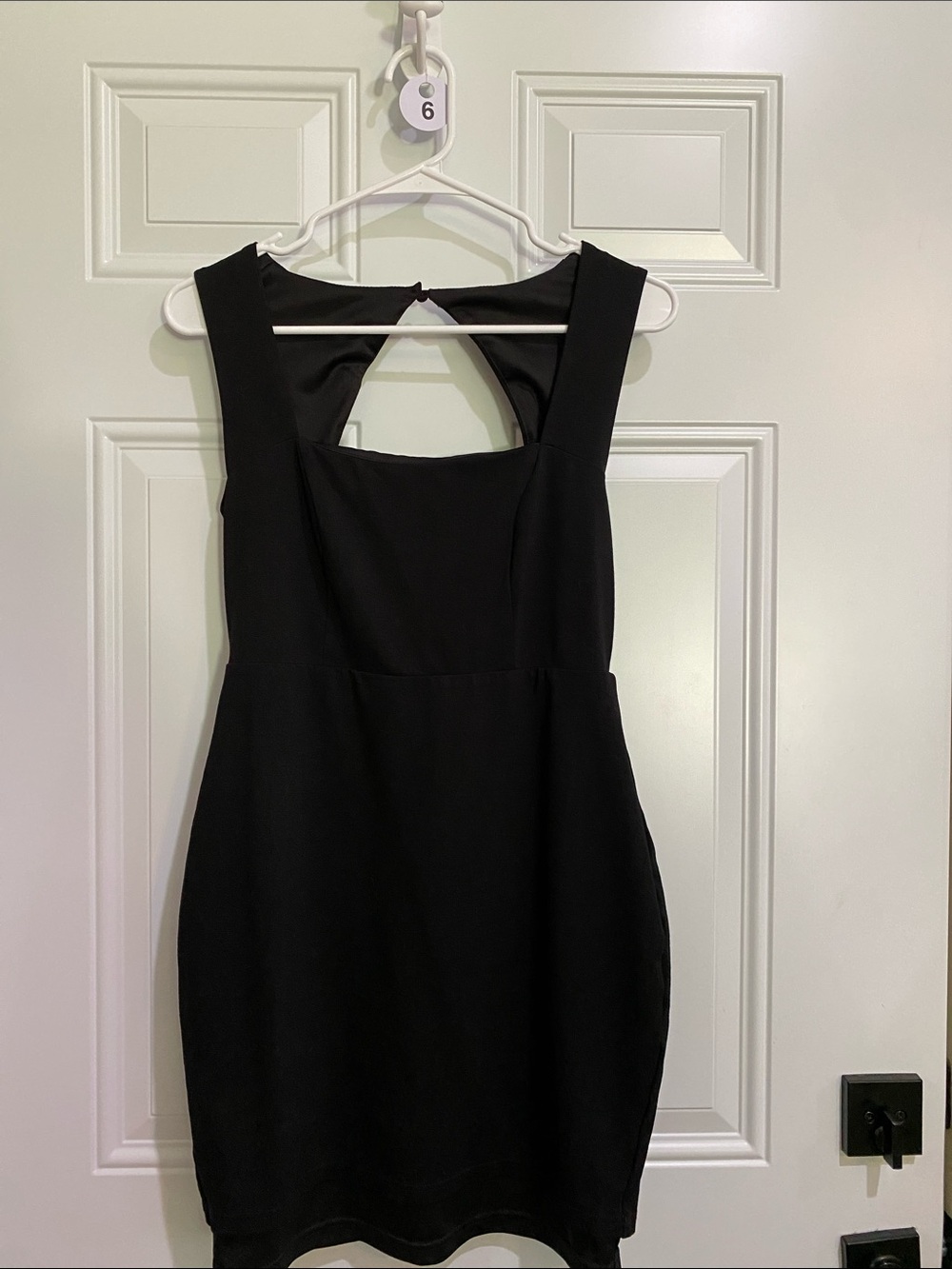 Lulu's Black Sleeveless Mini Dress with Square Cutout